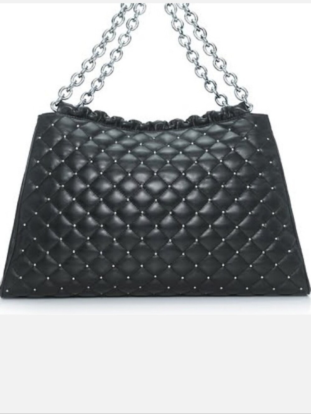 Tiffany & Co. Black Leather Quilted Chain-Handle Shoulder Bag